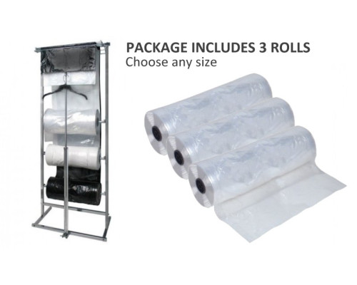 Garment Cover Dispenser + 3 Polyrolls