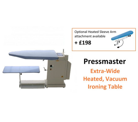 Pressmaster Turbo Vacuum Heated Ironing Table | 600W –  Ironing Equipment for Commercial Use