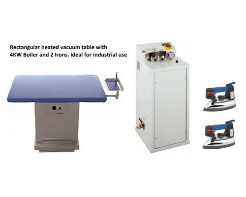 Speedypress 4kW Boiler, Two Irons and a Rectangular Table
