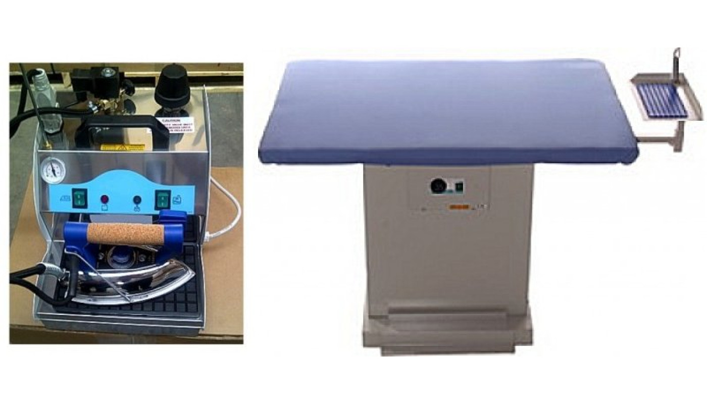 Comel Commercial Vacuum Heated Ironing Table with Snail 3.5 Litre Steam Boiler – 5 Bar Professional System