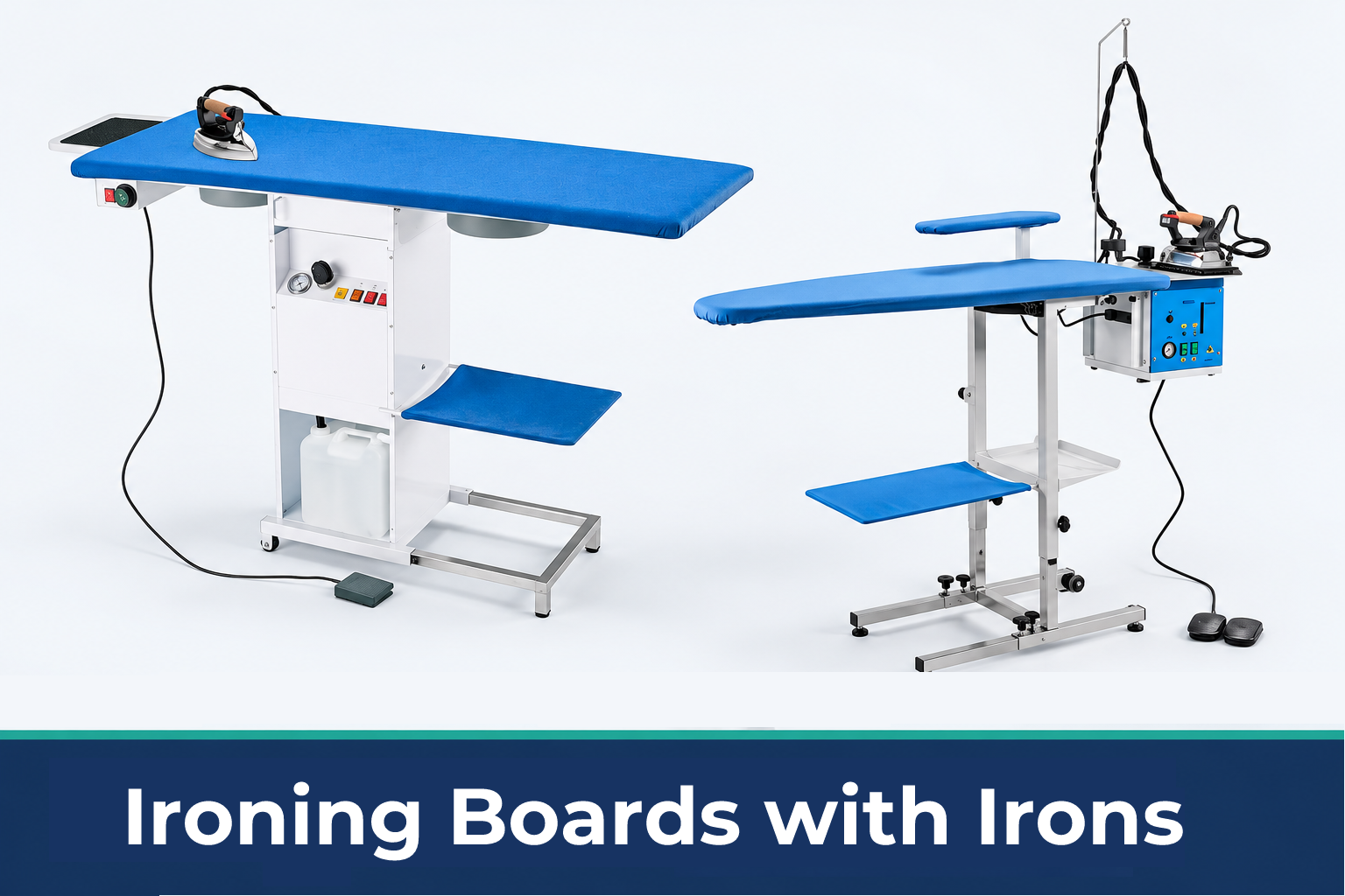Complete ironing station packages - iron, table and boiler